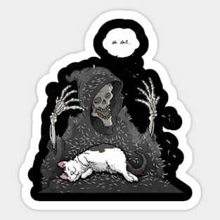 Death's cat Sticker